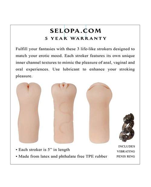 Pack de juguetes para fiestas Selopa Strokers - Ligeros