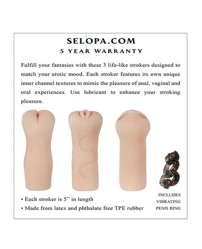 Pack de juguetes para fiestas Selopa Strokers - Ligeros