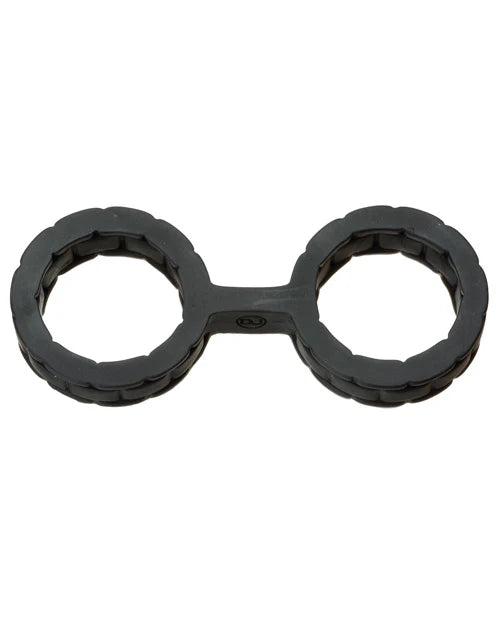 Japanese Bondage Silicone Cuffs Large Black
