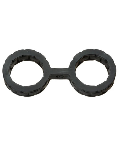 Japanese Bondage Silicone Cuffs Large Black