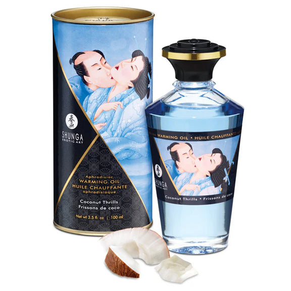 Shunga Warming Oil - 3.5 Oz Midnight Sorbet