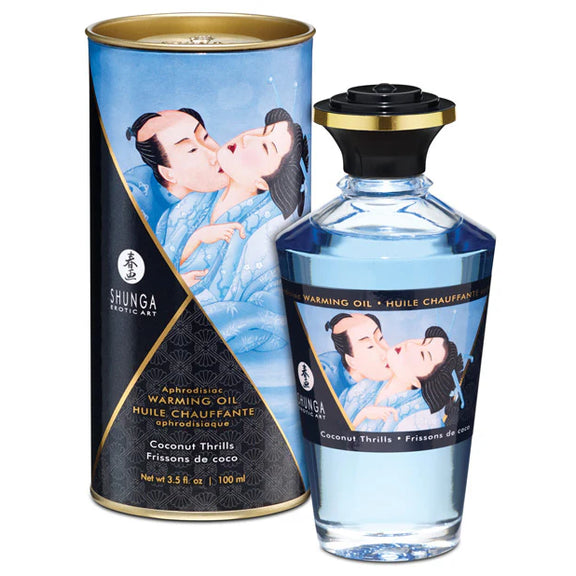 Shunga Warming Oil - 3.5 Oz Midnight Sorbet
