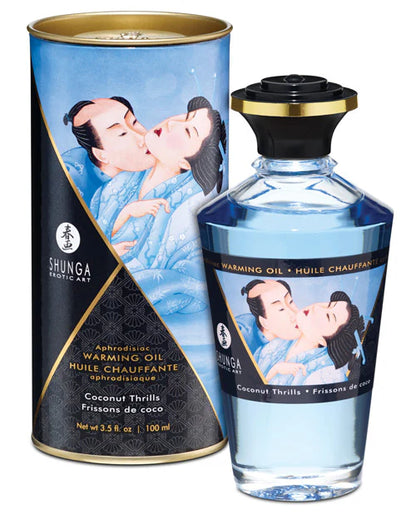 Shunga Warming Oil - 3.5 Oz Midnight Sorbet
