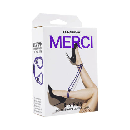 Merci Restrain 6mm Hemp Wrist or Ankle Cuffs Black