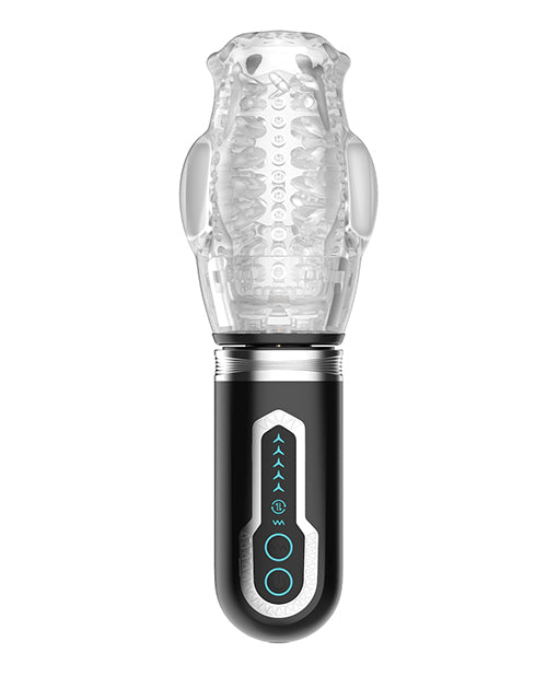 The Thrusting, Vibrating & Rotating Masturbator in front of a plain white background | Kinkly Shop