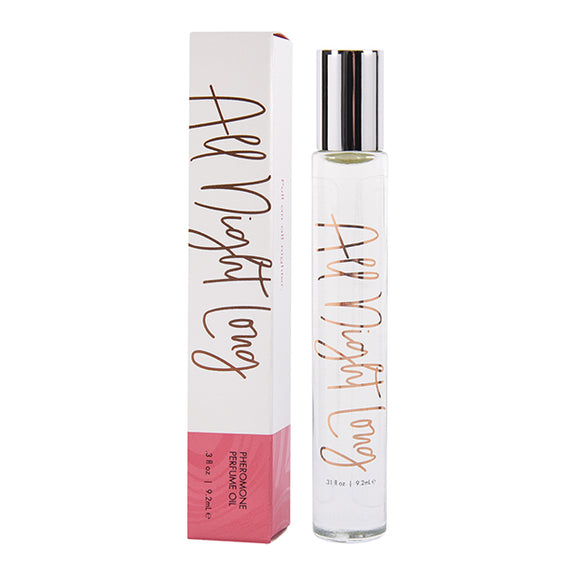 The bottle of the Pheromone Perfume Oils shown next to the cardboard box that it comes in | Kinkly Shop