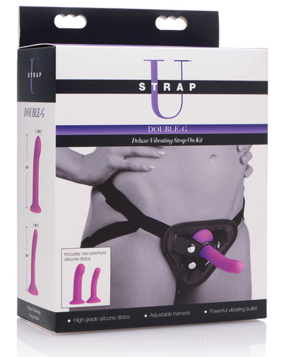 Packaging for the Double G Vibrating Strap-On Kit| Kinkly Shop