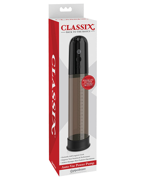 Packaging for the Classix Auto Vacuum Power Pump | Kinkly Shop
