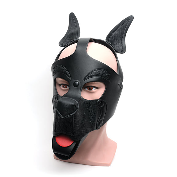 The 665 Playful Pup Hood in Black | Kinkly Shop