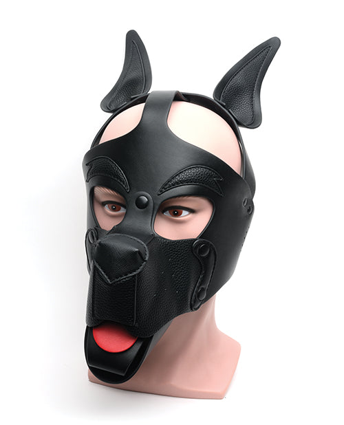 The 665 Playful Pup Hood in Black | Kinkly Shop