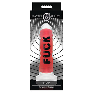 Master Series FUCK Silicone Dildo Textured, Bold & Harness Safe Kinkly Shop Master Series FUCK Silicone Dildo Textured, Bold & Harness Safe Kinkly Shop