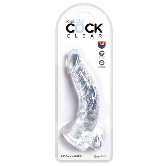 King Cock Clear Cock W/balls