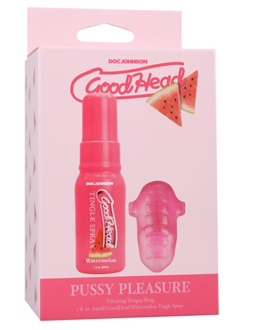 GoodHead Pussy Pleasure Party Oral Sex Kit - 1 oz Watermelon Tingle Spray