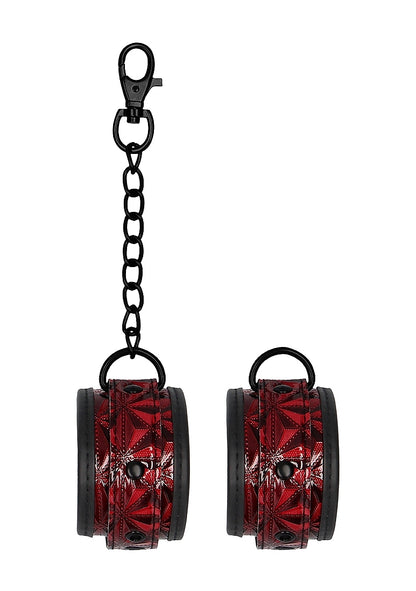 Ouch! luxury hand cuffs burgundy