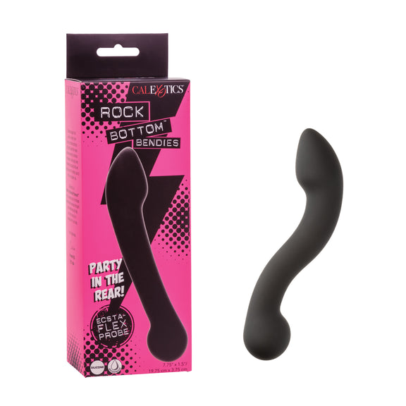 Rock Bottom Bendies Bendy Ecsta-Flex Dual Ended Anal Probe - Black