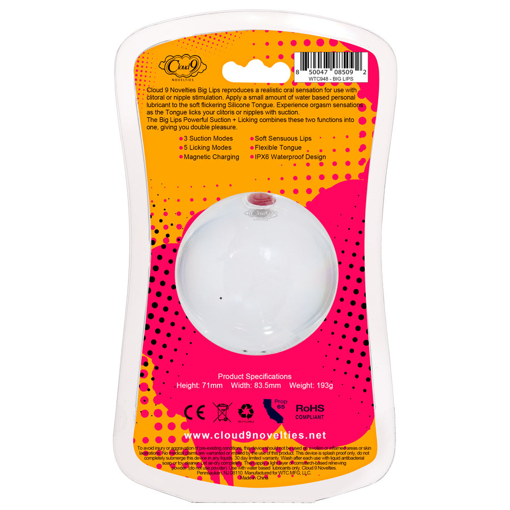 Cloud 9 big lips suction vibrator