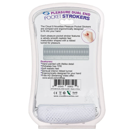 Cloud 9 double ended beaded stroker clear