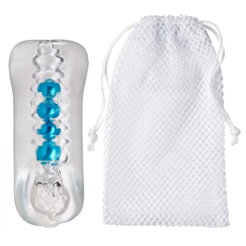 Cloud 9 double ended beaded stroker clear