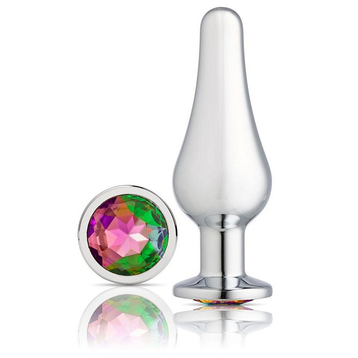 Cloud 9 gems silver chromed tall anal plug