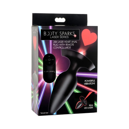 Booty Sparks Laser Heart Anal Plug with Remote