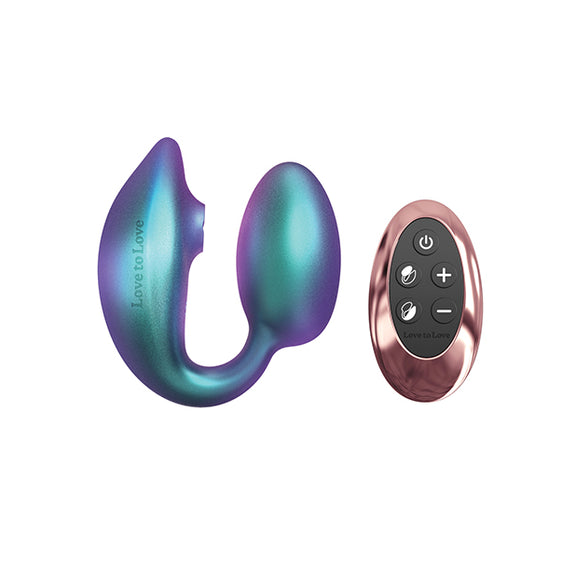 Love to Love Wonderlover Dual Stimulator - Iridescent Turquoise