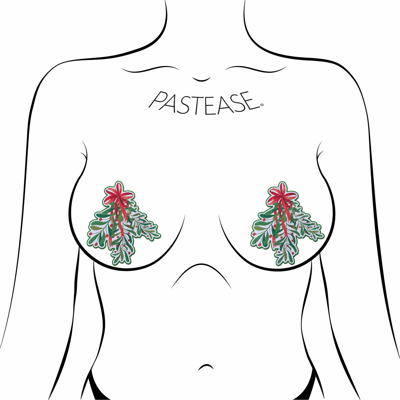 Pastease xmas winter mistletoe w/ red bow
