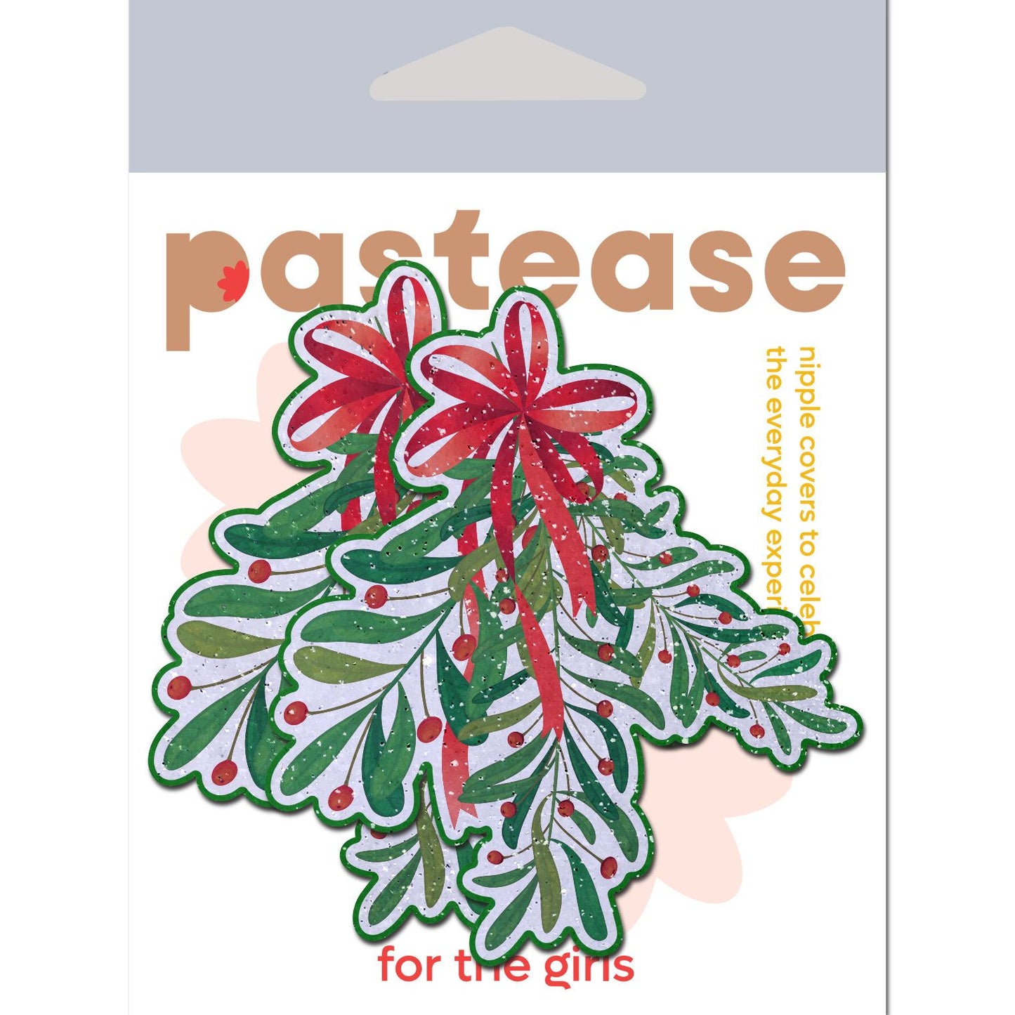 Pastease xmas winter mistletoe w/ red bow