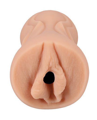 Close-up of the orifice and entrance on the Signature Strokers - Nicole Doshi stroker. It's molded directly from the porn star's vulva. | Kinkly Shop