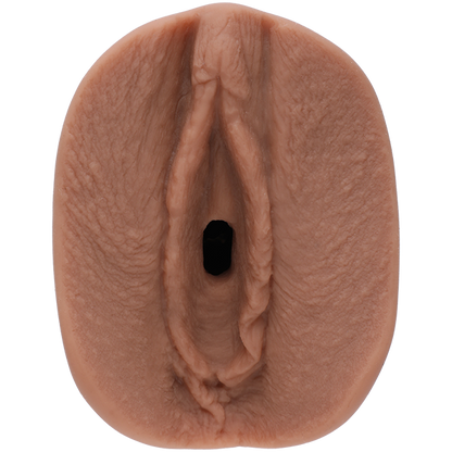 Close-up of the orifice and entrance of the Signature Strokers @Brittanya187 stroker. It has been directly molded from the porn star's vulva. | Kinkly Shop