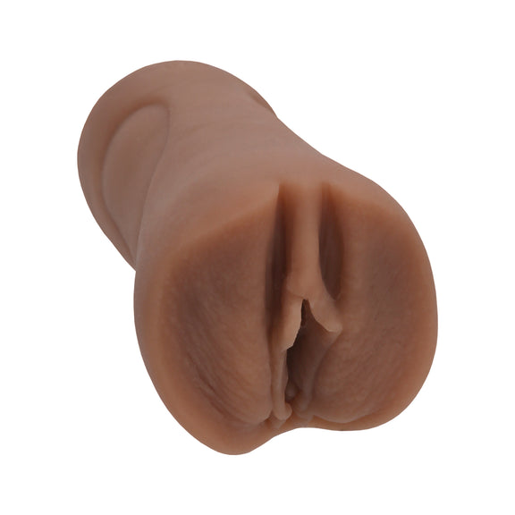 Close-up of the orifice and entrance of the Signature Strokers Camgirls Karlie Redd stroker. The stroker is molded directly from the porn star's vulva. | Kinkly Shop