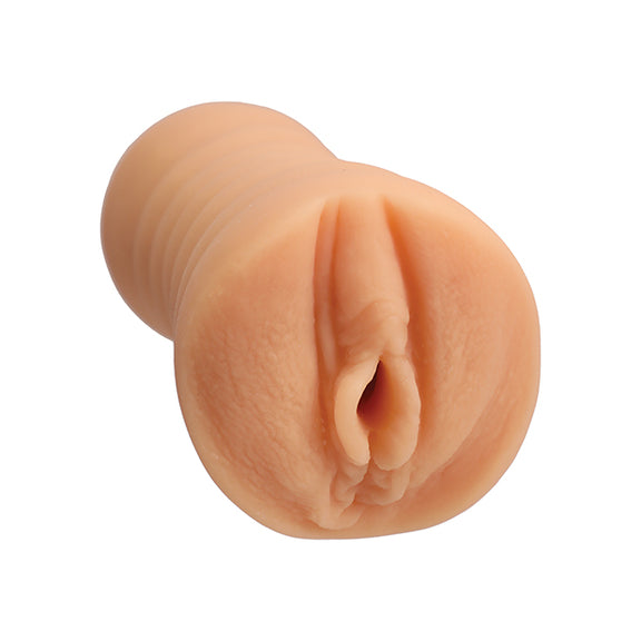 Close-up of the orifice and entrance of the Signature Strokers Adira Allure. It's molded directly from the porn star's vulva. | Kinkly Shop