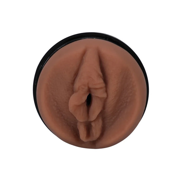 Close-up of the vulva of the Main Squeeze - Scarlit Scandal stroker. It's molded directly from the porn star's vulva. | Kinkly Shop