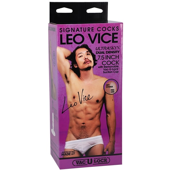 The packaging for the Signature Cocks - Leo Vice dildo | Kinkly Shop