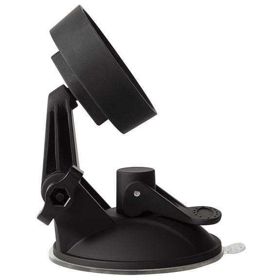 A close-up of the Main Squeeze - Suction Cup Accessory. It showcases the powerful suction cup with the suction cup unloack functionality. It also shows the tilt functionality that includes a twist-to-lock function. | Kinkly Shop