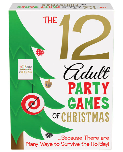Packaging for the The 12 Adult Party Games of Christmas | Kinkly Shop