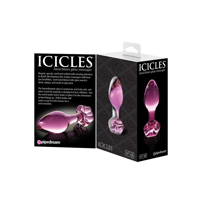 Icicles No. 48 Glass Anal Plug Hand-Blown Kinkly Shop Icicles No. 48 Glass Anal Plug Hand-Blown Kinkly Shop