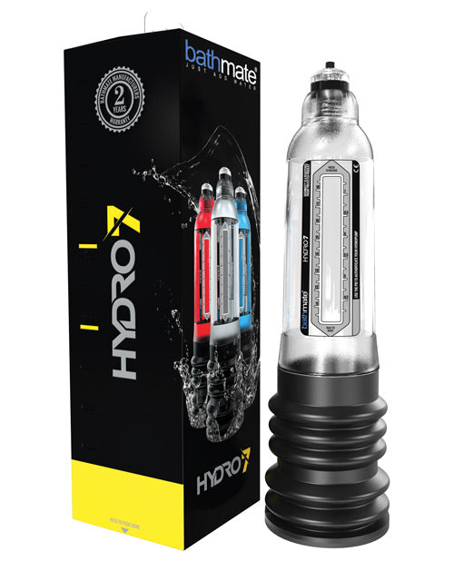 The Bathmate Hydro 7 Hydropump shown next to its packaging | Kinkly Shop