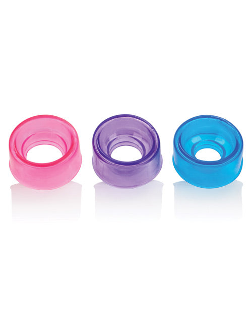 The three different gasket seal sizes that are included with the Big Man's Pump 12" | Kinkly Shop