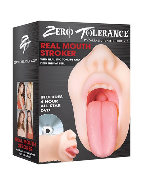 Packaging of the Zero Tolerance Real Mouth Stroker | Kinkly Shop