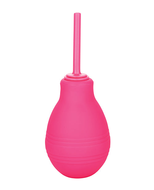 The Cheeky One Way Flow Enema Bulb in Pink against a plain white background | Kinkly Shop