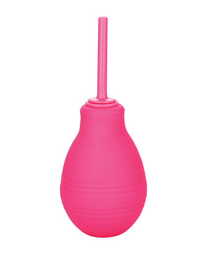 The Cheeky One Way Flow Enema Bulb in Pink against a plain white background | Kinkly Shop