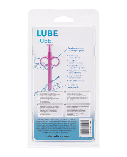 Backside of the Lube Tube packaging | Kinkly Shop