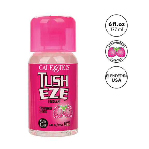 Tush Eze Scented - 6 oz. It's 6 fl oz, strawberry scented, and blended in the USA. | Kinkly Shop