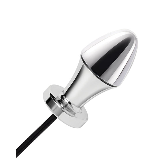 A close-up of the butt plug that's included with the Lux Fetish Electro-Sex Shock Butt Plug | Kinkly Shop