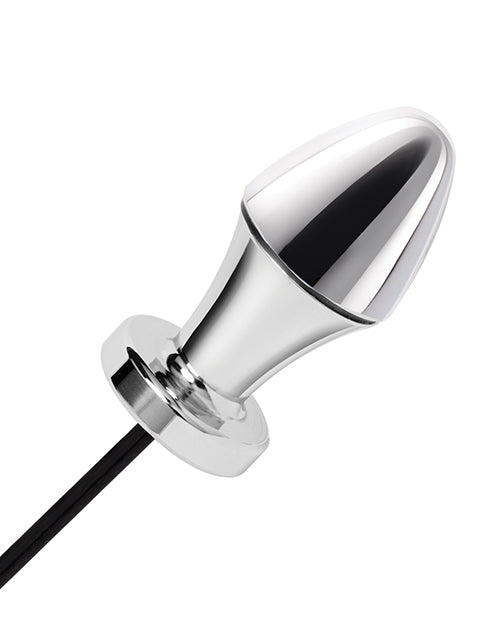 A close-up of the butt plug that's included with the Lux Fetish Electro-Sex Shock Butt Plug | Kinkly Shop