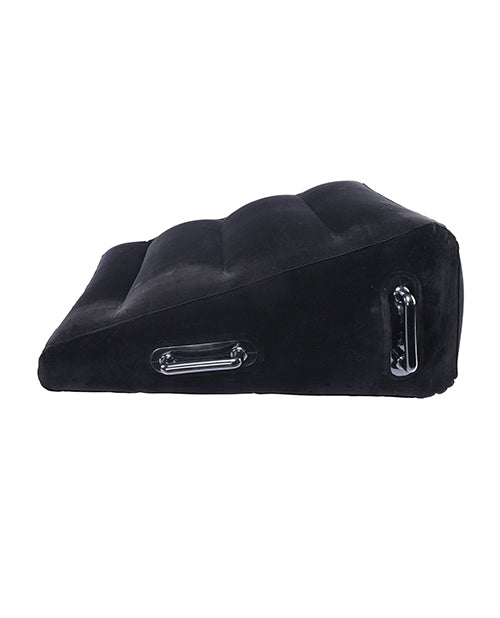Side view showcases the angled surface of the inflated Inflatable Positioner Plus | Kinkly Shop