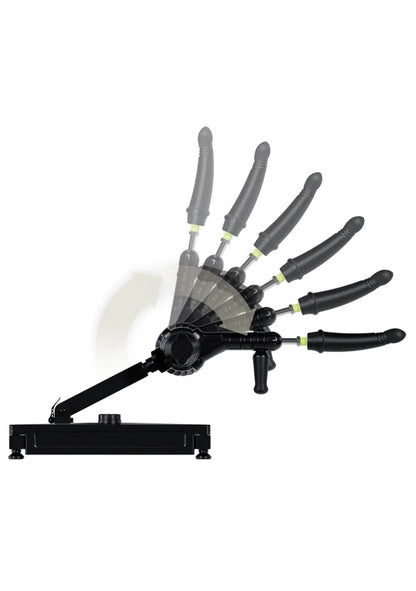 Shadowed image shows all of the different angles that the Fort Troff Gunner System can adjust to hit. It looks like it can be adjusted to angle in a 270-degree range. | Kinkly Shop