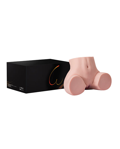 The Ruby Big Ass Sex Doll Torso shown next to its packaging. | Kinkly Shop