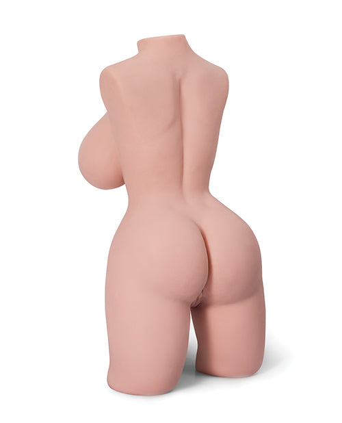 Backside of the Saffron Torso. The breasts are protruding from the front of the doll with a toned butt in the back. | Kinkly Shop