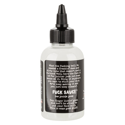 Close-up of the side of the Fuck Sauce Cum Unscented Hybrid - 4oz | Kinkly Shop